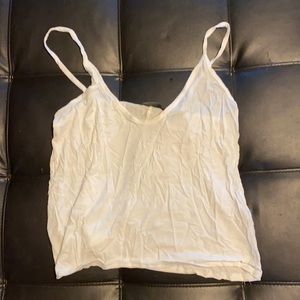 white low neck tank top